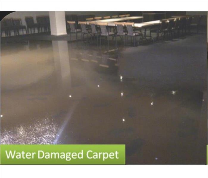 Flooded conference room 